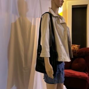 Valarie Steven’s vintage black faux leather shoulder bag